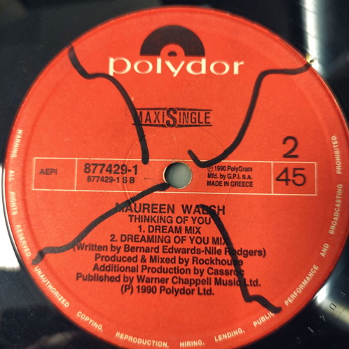 Maureen Walsh Thinking Of You 12" Vinyl Maxi Single used, electronic