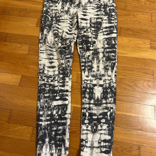 Please pants with tie-dye pattern in black and white, new, no small style boyfriend