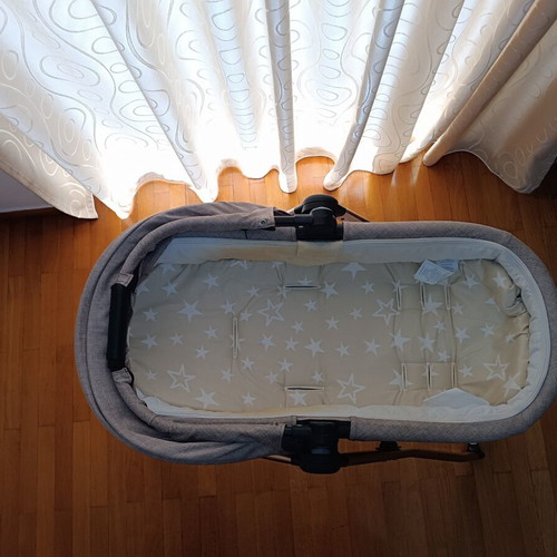Kikkaboo 3-in-1 baby stroller used with car seat and port bebe