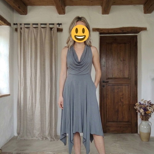 Benetton Sartoria Midi Dress excellent vintage condition, khaki gray