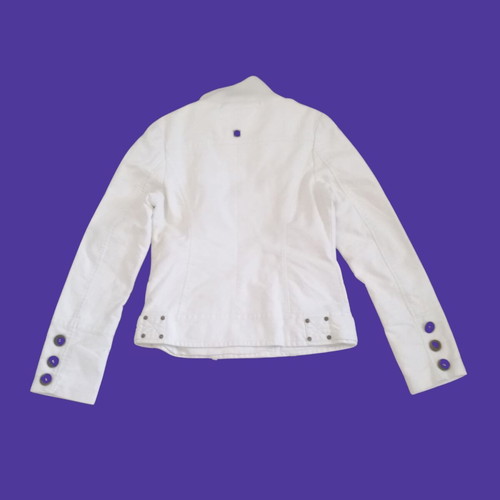White Springfield denim jacket used, soft and warm, sizes S-M