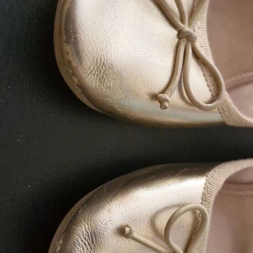 H&M ballerinas size 29 used, gold