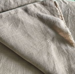 Linen and wild silk fabrics, beige and striped