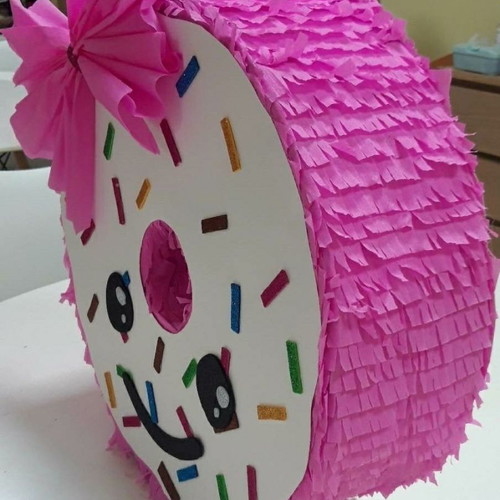 Donut piñata new with door and pull string