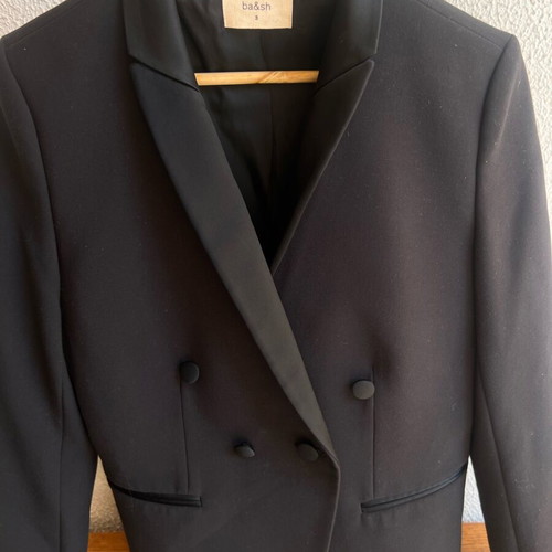 Bash jacket new black short double-breasted