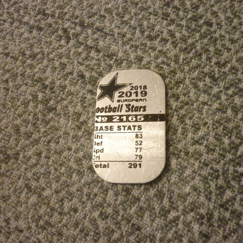 Gabriel Batistuta European Football Stars 2018-2019 collectible metal tag used