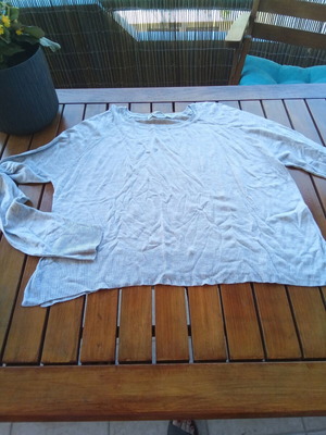 Zara cotton jersey blouse like new, gray, size S