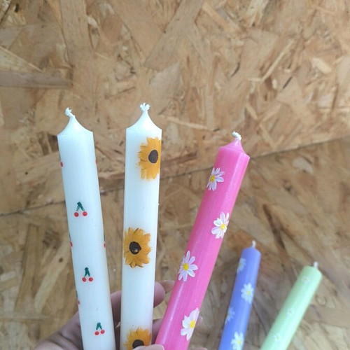 Mini hand-painted candles new