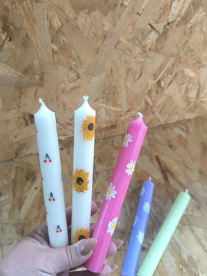 Mini hand-painted candles new