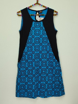 WD summer mini-midi dress sleeveless 100% cotton new, size M