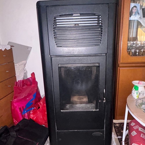 Pellet stove used, connects to radiators