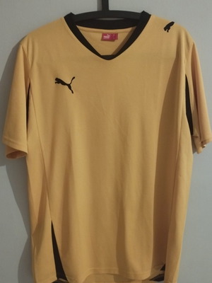 Puma sports shirt, yellow, size large