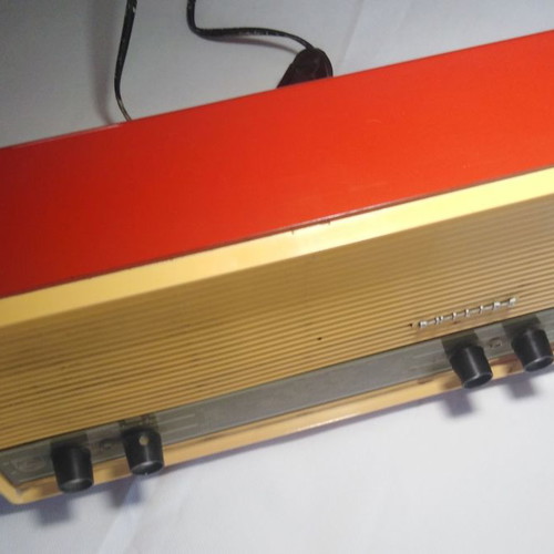 Philips vintage radio used, red color
