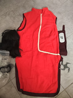 Boruto Sarada cosplay set used, handmade shirt, headband, wig