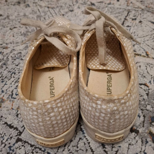 Superga sneakers used size 37 with beige and gold details