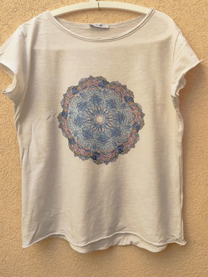 Hailys mandala t-shirt μεταχειρισμένο, μέγεθος L, άσπρο
