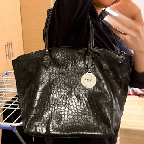 Tosca Blu shoulder bag black leather used