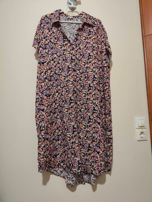 Dress with buttons floral like new, multicolor, up to 4XL