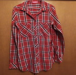 Pink Woman winter shirt used red size S