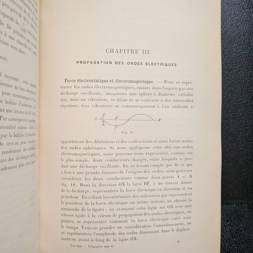 La Telegraphie Sans Fil vintage French hardcover book 1908