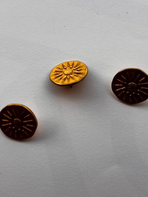 Pins set with Vergina star like new without fasteners