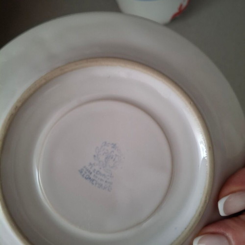 Coffee cup with saucer vintage, used