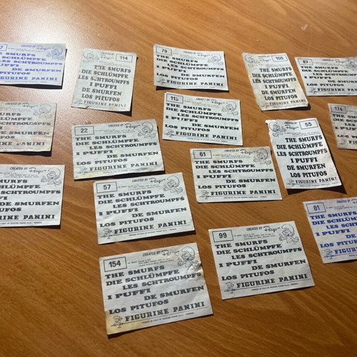 Panini Smurfs stickers from 1982 like new