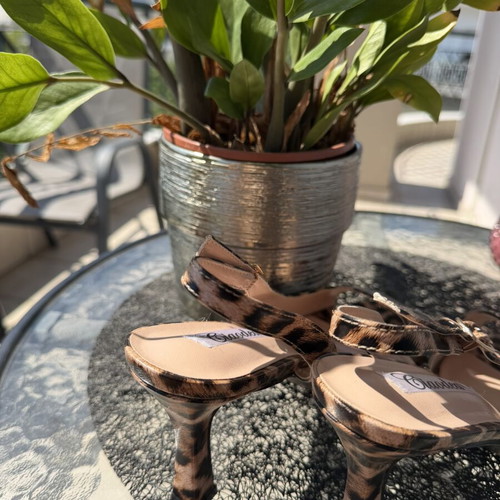 Leopard print heels, size 41