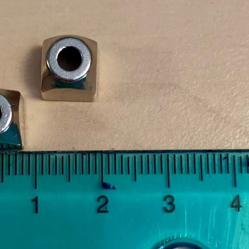 Metal cord end caps 3×sets of 2 pieces silver