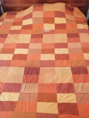 Double quilt used, 2.50x2.00, reversible, cotton