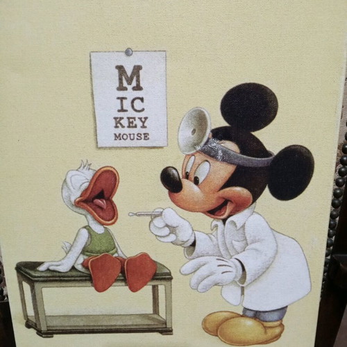 Mickey Mouse children's frame used, collectible 30x40
