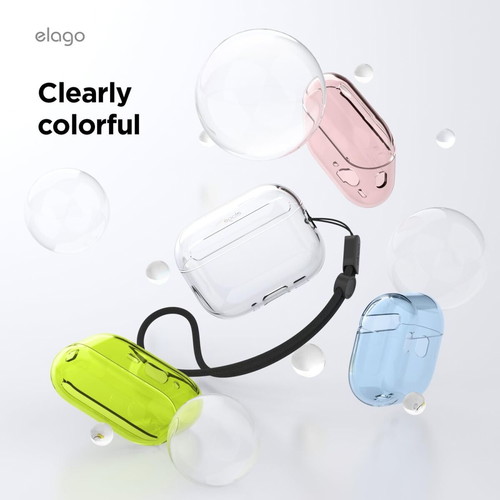 Elago Transparent TPU Case for AirPods Pro 3 Like New, Lovely Pink