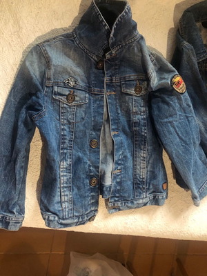 Denim jackets used for 5-7 years old, one Benetton, blue