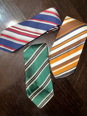 Set of 3 men's striped ties like new, vintage style