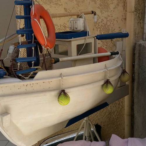 Fishing boat decoration used, wooden hull replica