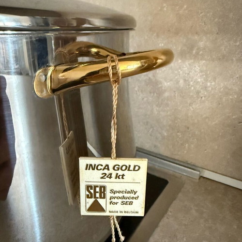 Seb/Demeyere Inca Gold 24 stainless steel collectible pots new