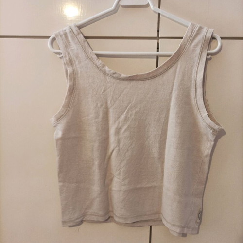 Cotton beige top, The Earth Collection, size L