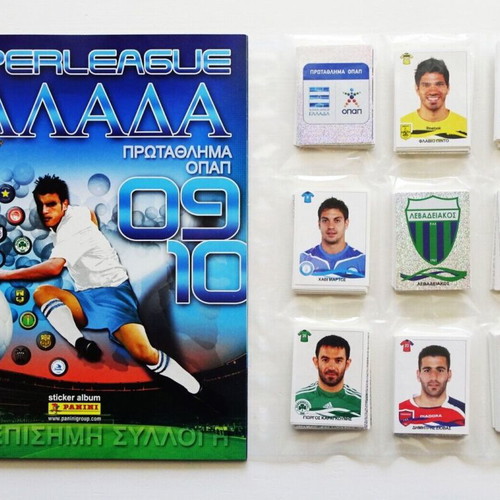 Panini Super League Greece 2009-2010 empty album and complete set like new