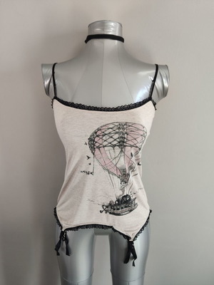Lip Service Balloon Steampunk Cami Top като нов, размер Small