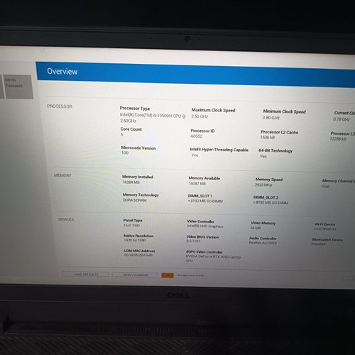 Dell G15 5510 Gaming Laptop like new, i5-10500, 16GB RAM, RTX 3050, 2TB SSD