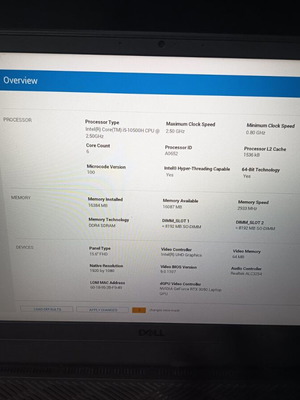 Dell G15 5510 Gaming Laptop like new, i5-10500, 16GB RAM, RTX 3050, 2TB SSD