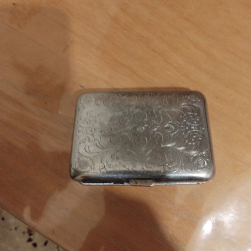 Vintage small tobacco case, silver color