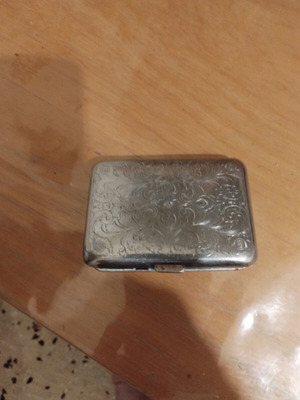Vintage small tobacco case, silver color