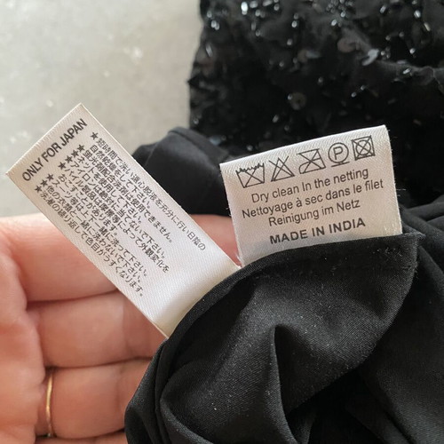 Prestige long black dress with sequins and open back new