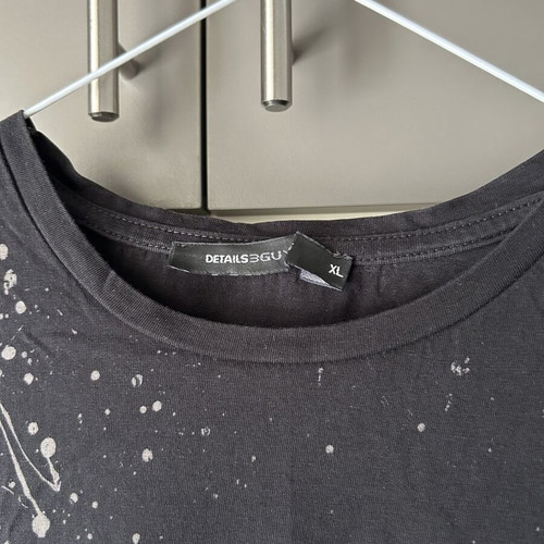 3Guys men's short sleeve t-shirt with zipper used, black, XL