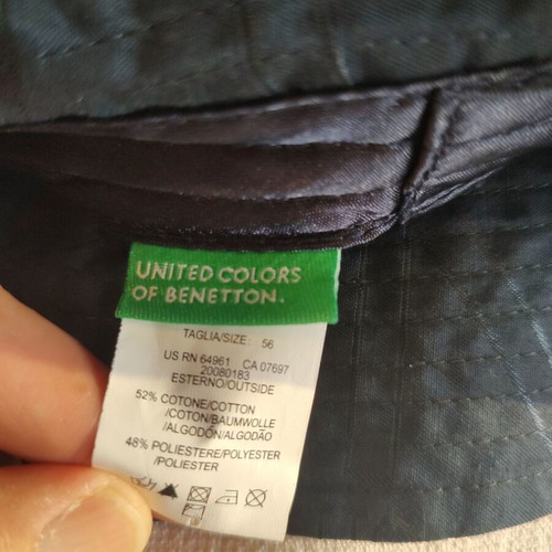 Benetton Unisex Bucket Hat like new, dark blue, size 56 (S/M)
