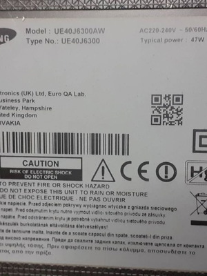 Samsung UE40J6300AW πλακέτες μεταχειρισμένες για 40” τηλεόραση