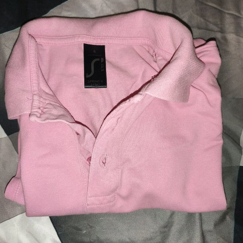 Pink short sleeve polo shirt used, size S/L