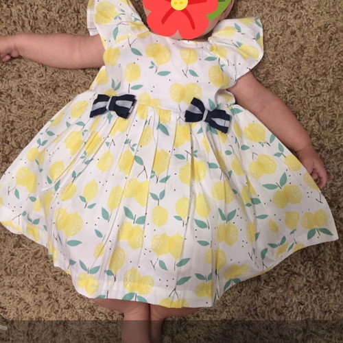 Minoti baby dress like new with lemons size 3-9 months