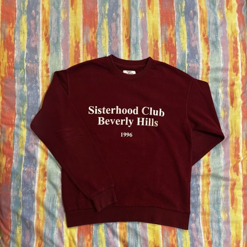 Bershka sweatshirt used, burgundy, size M